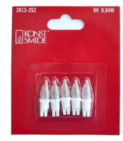 5 Ampoules De Rechange Givrees 6 V, 0,84W Pour Guirlande De Noël<Konstsmide, guirlandes lumineuses de Noël Online