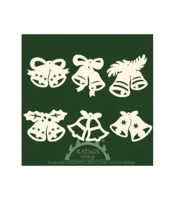 6 Clochettes Pour Décorer Le Sapin De Noël - Set N° 14<Ratags, décos de Noël lumineuses en bois Online