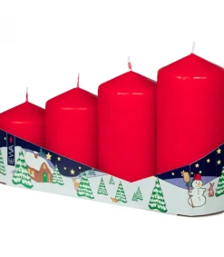 4 Grosses Bougies De L'Avent 50 Mm, Hauteur 65/80/95/110<Ewa Kerzen, bougies de Noël et bougies de l'Avent Fashion