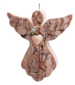 Ange De Noël A Suspendre Avec Un Coeur, 12 Cm<Waldfabrik, photophore en bois et étoile sapin de Noël Clearance