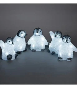 Bebes Pingouins Lumineux Led En Acrylique, 12,5 Cm<Konstsmide, guirlandes lumineuses de Noël Best Sale