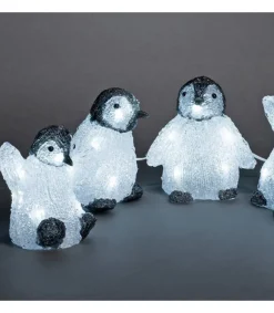Bebes Pingouins Lumineux Led En Acrylique, 12,5 Cm<Konstsmide, guirlandes lumineuses de Noël Best Sale