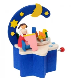 Boite A Musique A Manivelle Bleu, Chambre D'Enfant<Graupner, décoration de sapin de Noël, Déco Noël enfant Sale