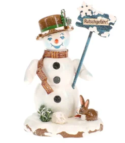 Bonhomme De Neige "Risque De Glisser" - Village De Noël Miniature<Hubrig, figurines pour enfant Cheap