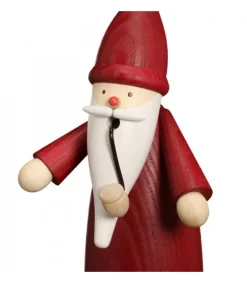 Bonhomme Fumeur Père Noël Manteau Rouge<Seiffener Volkskunst New