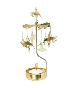 Bougeoir Carrousel Colibri En Metal Dore<Pluto Produkter, déco de Noël Scandinave Discount