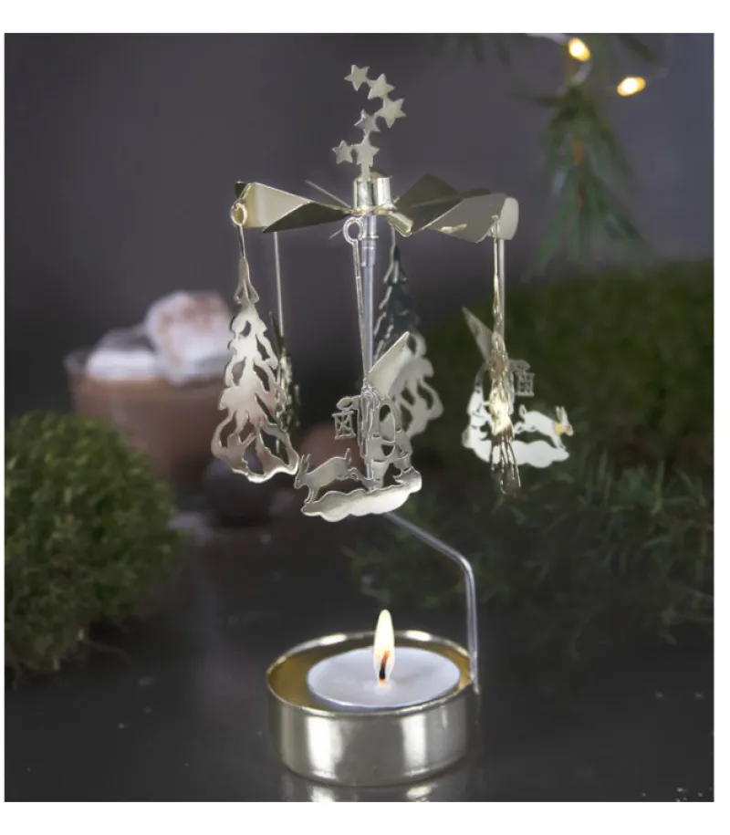 Bougeoir Carrousel Lutin Marchant Dans LÀ Neige<Pluto Produkter, déco de Noël Scandinave Best