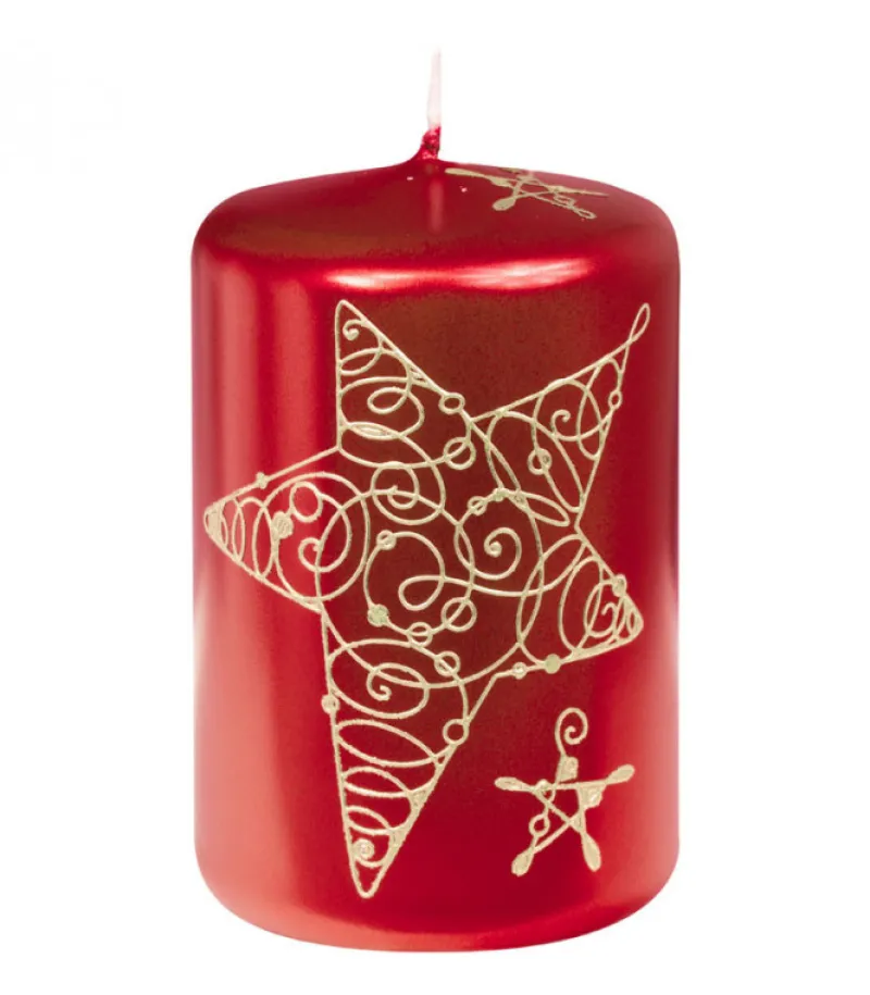 Bougie Décorative De Noël Avec Etoile, 9 Cm<Ewa Kerzen, bougies de Noël et bougies de l'Avent Clearance