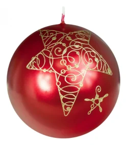 Bougie De Noël Boule Avec Etoile, 8 Cm<Ewa Kerzen, bougies de Noël et bougies de l'Avent Cheap