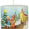 Bougie De Noël Vintage Scene Enfant Et Village<Ewa Kerzen, bougies de Noël et bougies de l'Avent Outlet
