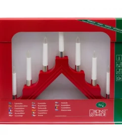 Chandelier À 7 Branches En Bois, Rouge<Konstsmide, guirlandes lumineuses de Noël Best