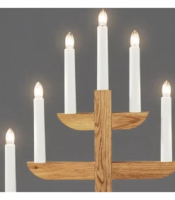 Chandelier 7 Branches En Bois De Chene Huile, 46 Cm<Konstsmide, guirlandes lumineuses de Noël New