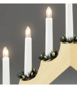 Chandelier De Noël En Bois Naturel<Konstsmide, guirlandes lumineuses de Noël Store