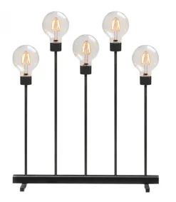 Chandelier Led 5 Ampoules Rondes Ambrees En Metal Noir, 54 Cm<Konstsmide, guirlandes lumineuses de Noël Cheap