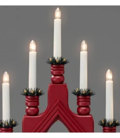 Chandelier Suedois Rouge À 7 Branches<Konstsmide, guirlandes lumineuses de Noël Cheap