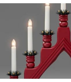 Chandelier Suedois Rouge À 7 Branches<Konstsmide, guirlandes lumineuses de Noël Cheap