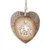 Coeur En Bois A Suspendre Motif Cisele Crèche, 7 Cm<Waldfabrik, photophore en bois et étoile sapin de Noël Store