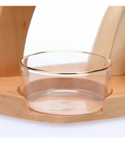 Coupelle En Verre Transparent De Rechange Avec Bordure Doree<Schalling, crèche moderne Best