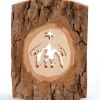 Crèche A Poser En Ecorce De Bois, 11 Cm<Waldfabrik, photophore en bois et étoile sapin de Noël Hot