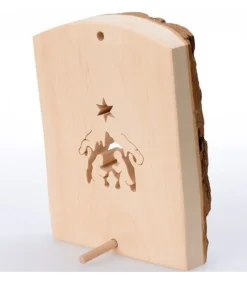Crèche A Poser En Ecorce De Bois, 11 Cm<Waldfabrik, photophore en bois et étoile sapin de Noël Hot