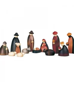 Crèche De Noël Complete Avec 12 Personnages 17 Cm<Köhler, Père Noël en bois Clearance