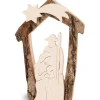 Crèche De Noël En Ecorce 12,5 Cm, Avec Nativite En Bois D'Erable<Waldfabrik, photophore en bois et étoile sapin de Noël Online