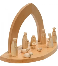 Crèche De Noël Vide A Fabriquer En Bois, 20 Cm<Schalling, crèche moderne Best Sale