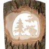 Déco Bois En Ecorce, Motif Elan Dans La Foret, 18 Cm<Waldfabrik, photophore en bois et étoile sapin de Noël Best Sale