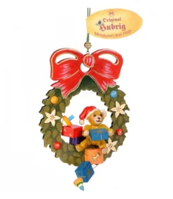 Décoration Sapin De Noël Vintage, Ourson Dans Couronne<Hubrig, figurines pour enfant Shop