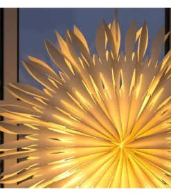 Etoile Lumineuse Electrique En Papier A Suspendre, Blanche, 60 Cm<Konstsmide, guirlandes lumineuses de Noël Online