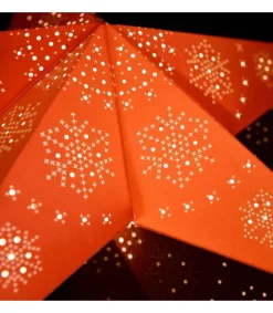 Etoile Lumineuse Electrique 5 Branches En Papier, Rouge, Sur Pied Blanc, 46 Cm<Konstsmide, guirlandes lumineuses de Noël Cheap