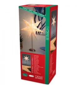 Etoile Lumineuse Electrique 7 Branches En Papier, Blanche, Sur Pied Cuivre 48 Cm<Konstsmide, guirlandes lumineuses de Noël Discount