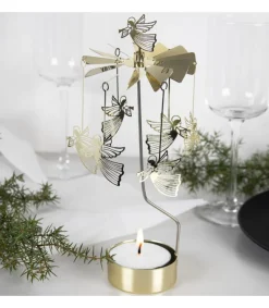 Grand Carrousel De Noël Anges Dores Volants, 28 Cm<Pluto Produkter, déco de Noël Scandinave Sale