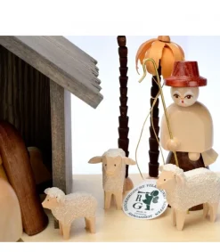 Grande Crèche De Noël En Bois Avec Personnages<Richard Glasser, Pyramides de Noël allemandes Cheap