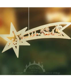 Grande Etoile Lumineuse En Bois A Suspendre<Ratags, décos de Noël lumineuses en bois Store
