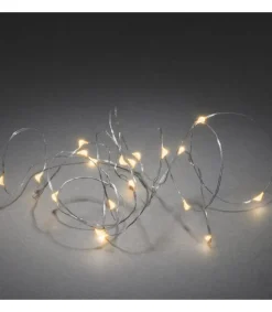 Guirlande Led A Pile, 20 Diodes Ambrees, Fil Argente<Konstsmide, guirlandes lumineuses de Noël Outlet