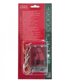 Guirlande Led A Pile, 20 Diodes Ambrees, Fil Argente<Konstsmide, guirlandes lumineuses de Noël Outlet