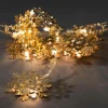 Guirlande Lumineuse Décorative A Led, Flocons De Neige Metalliques Dores<Konstsmide, guirlandes lumineuses de Noël Fashion