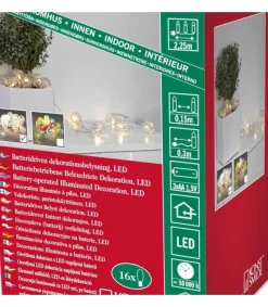 Guirlande Lumineuse Décorative A Led, Flocons De Neige Metalliques Dores<Konstsmide, guirlandes lumineuses de Noël Fashion