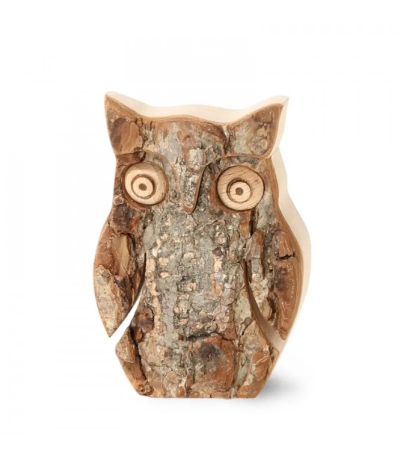 Hibou En Bois D'Ecorce, 6,5 Cm<Waldfabrik, photophore en bois et étoile sapin de Noël New