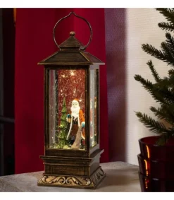 Lanterne De Noël À Neige Avec Père Noël, 27 Cm<Konstsmide, guirlandes lumineuses de Noël Sale