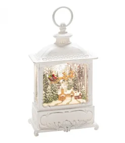 Lanterne De Noël Blanche, Père Noël Volant Au-Dessus D'Un Village<Konstsmide, guirlandes lumineuses de Noël Store