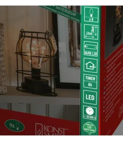Lanterne Lumineuse A Led En Metal, Ronde, 18 Cm<Konstsmide, guirlandes lumineuses de Noël Best Sale