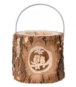 Lanterne Photophore En Bois, Couple D'Hiboux<Waldfabrik, photophore en bois et étoile sapin de Noël Hot