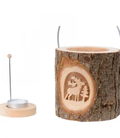 Lanterne Photophore En Bois, Cerf En Foret<Waldfabrik, photophore en bois et étoile sapin de Noël Cheap