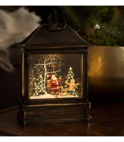 Lanterne Père Noël Sous LÀ Neige Avec Enfant, 25 Cm<Konstsmide, guirlandes lumineuses de Noël Store