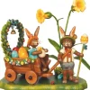 Lapin De Paques En Bois Et Charrette A Oeufs<Hubrig, figurines pour enfant Clearance