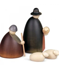 Les Bergers, Les Moutons Et L'Agneau, 12 Cm<Köhler, Père Noël en bois Clearance