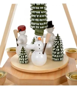 Manège De Noël En Bois Bonhommes De Neige<Frank Weber Discount
