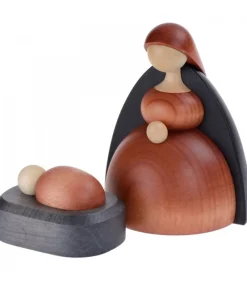 Nativite, Petit Jesus, Joseph, Marie, 12 Cm<Köhler, Père Noël en bois Sale